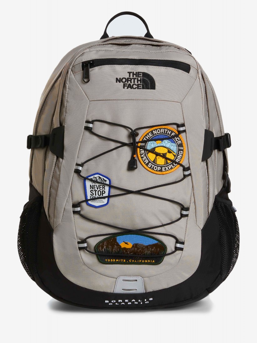 The North Face Borealis Classic Patch Grey and Black Backpack