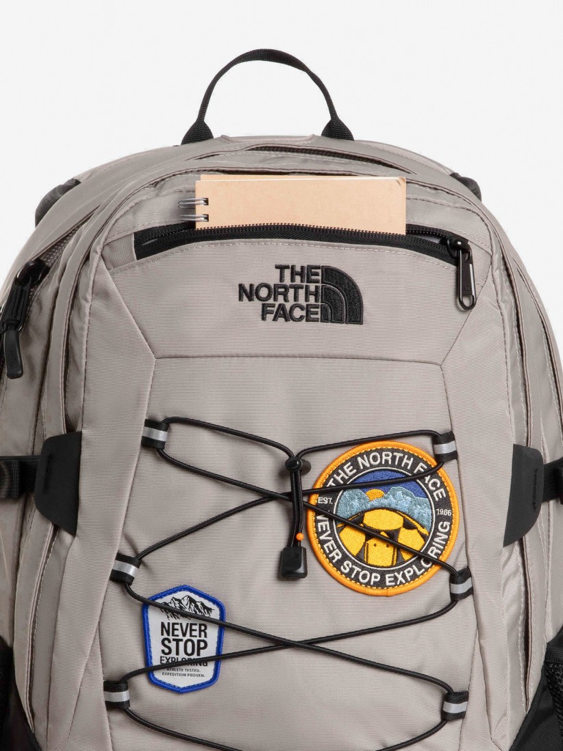 The North Face Borealis Classic Patch Grey and Black Backpack