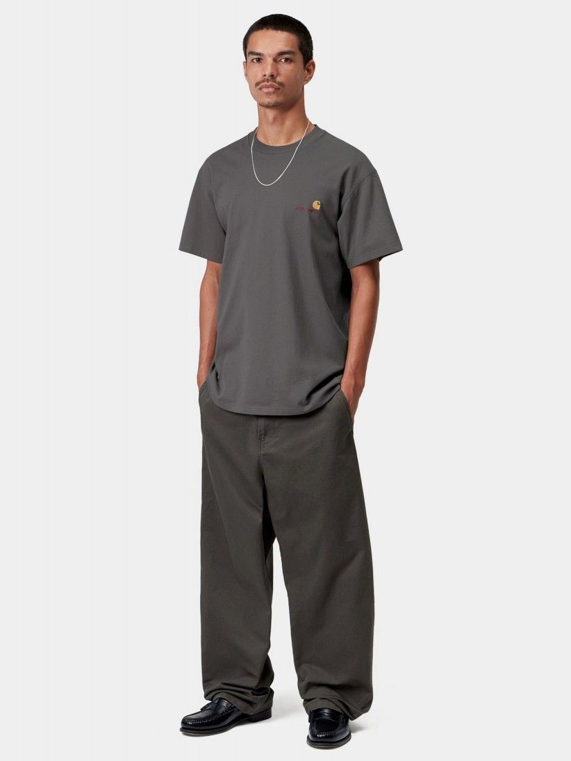 Camiseta Carhartt WIP American Script Gris