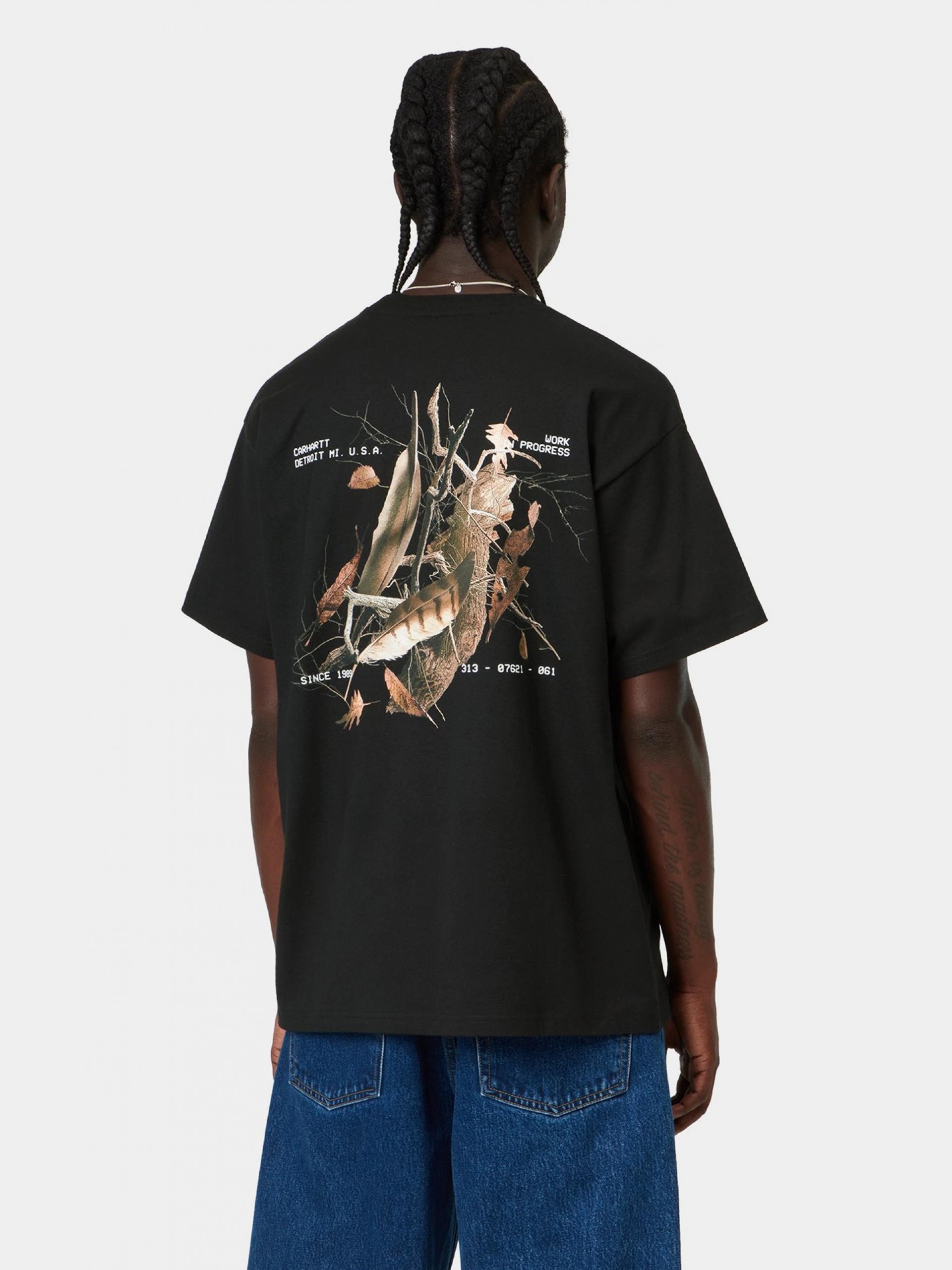 Camiseta Carhartt WIP Feather Progress Negra