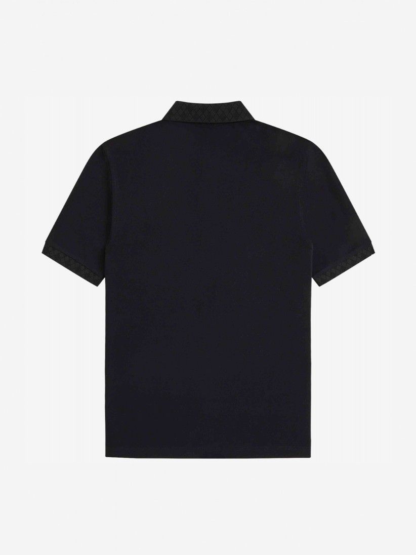 Polo Fred Perry Jacquard Trim Negro y Dorado Polo Fred Perry Jacquard Trim Negro y Dorado