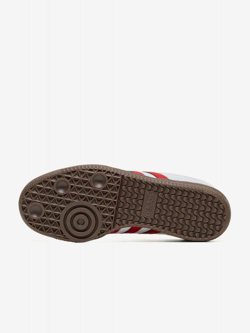 Sapatilhas Adidas Samba OG W Brancas e Vermelhas Sapatilhas Adidas Samba OG W Brancas e Vermelhas