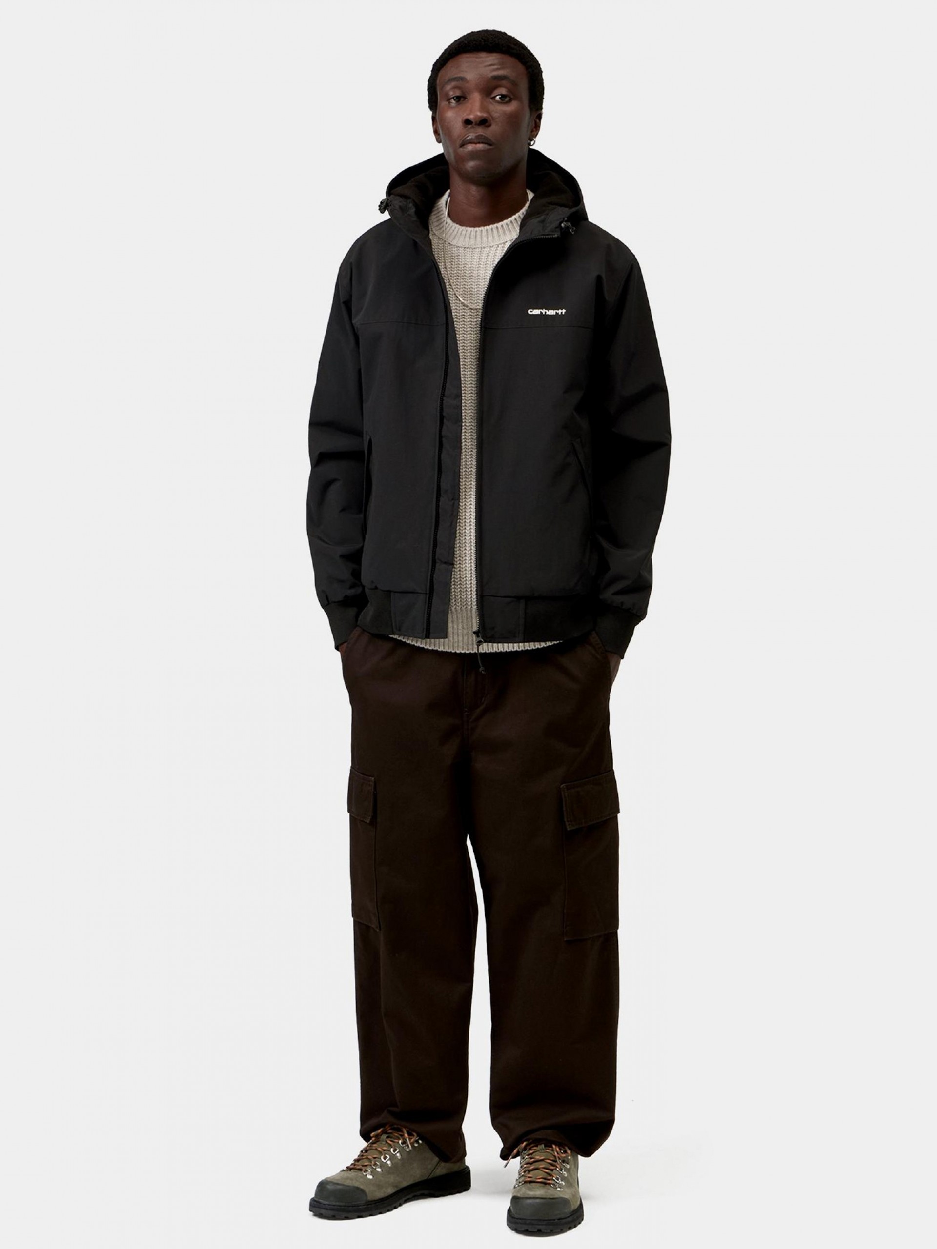 Carhartt WIP Sail Black Hooded Jacket