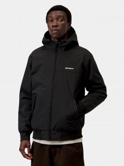 Chaqueta con Capucha Carhartt WIP Sail Negra Chaqueta con Capucha Carhartt WIP Sail Negra