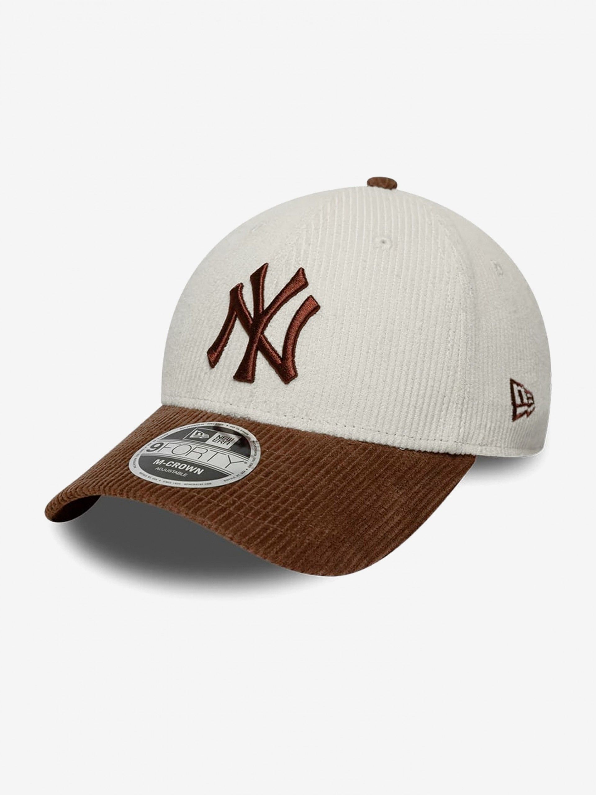 Boné New Era New York Yankees 9FORTY Bombazina Castanho e Branco