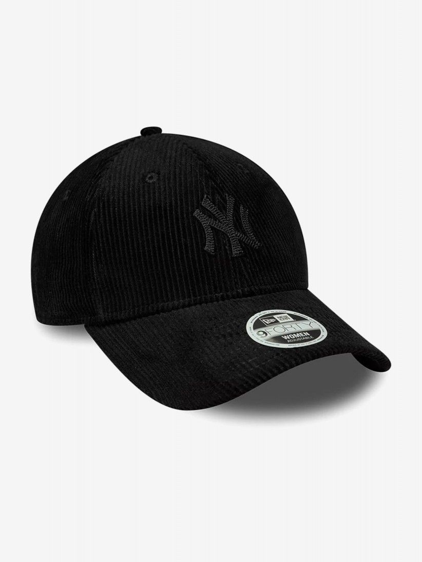 Bon� New Era New York Yankees 9FORTY Bombazina Preto Para Mulher