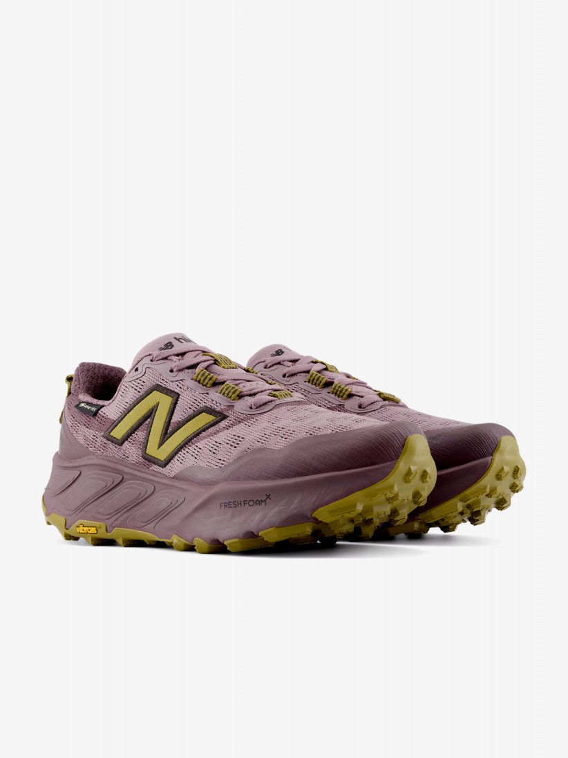 Sapatilhas de Trail New Balance Fresh Foam X Hierro v9 GORE-TEX Rosa e Verdes Para Mulher