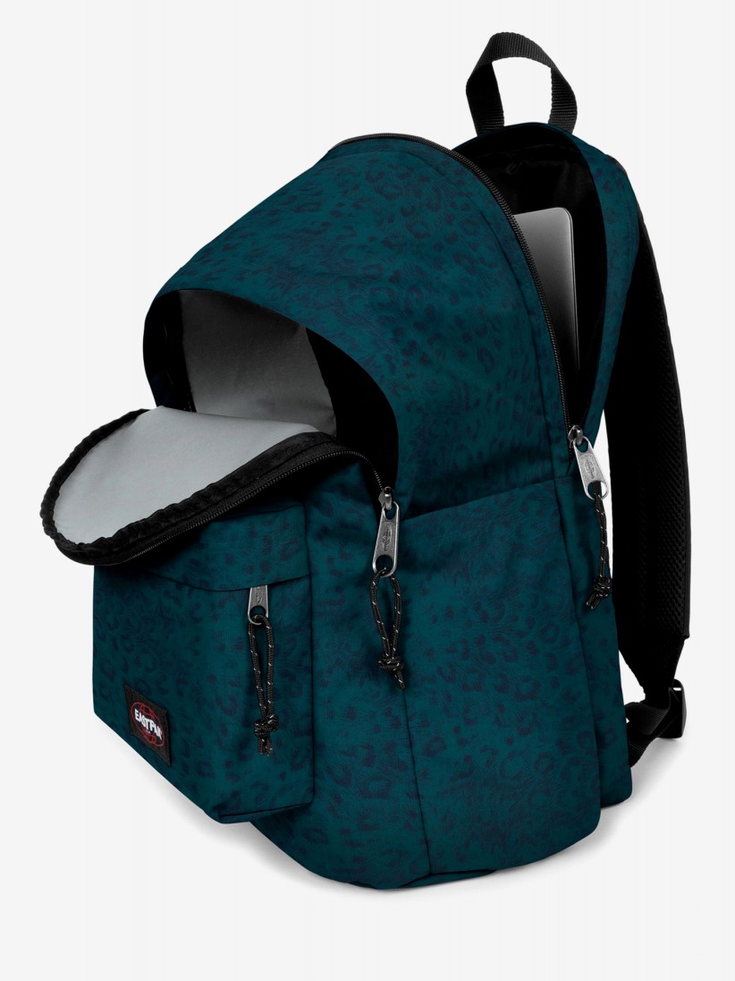 Mochila Escolar Eastpak Day Office Print Leopardo Verde