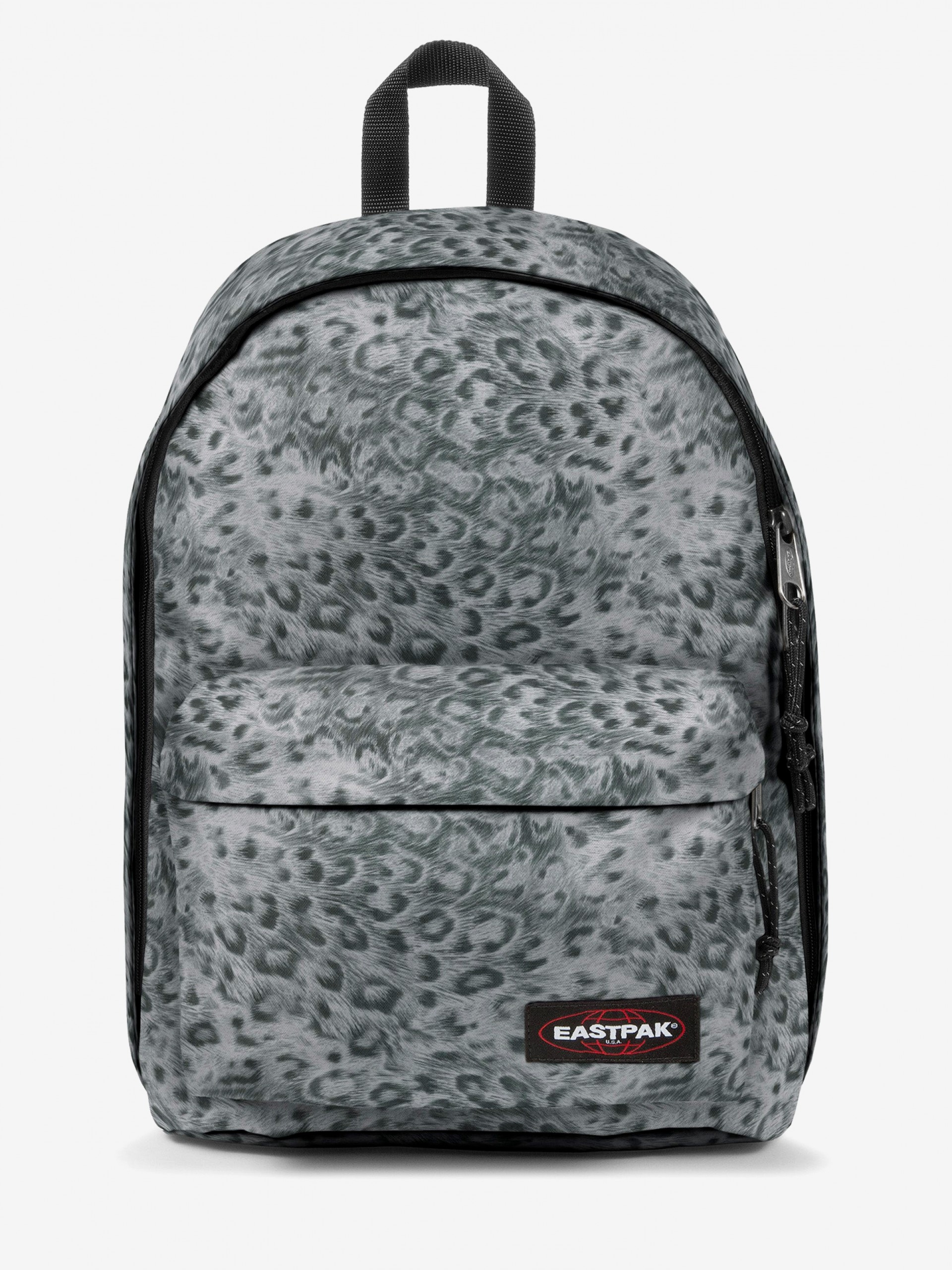 Mochila Escolar Eastpak Out Of Office Estampado de Leopardo Gris