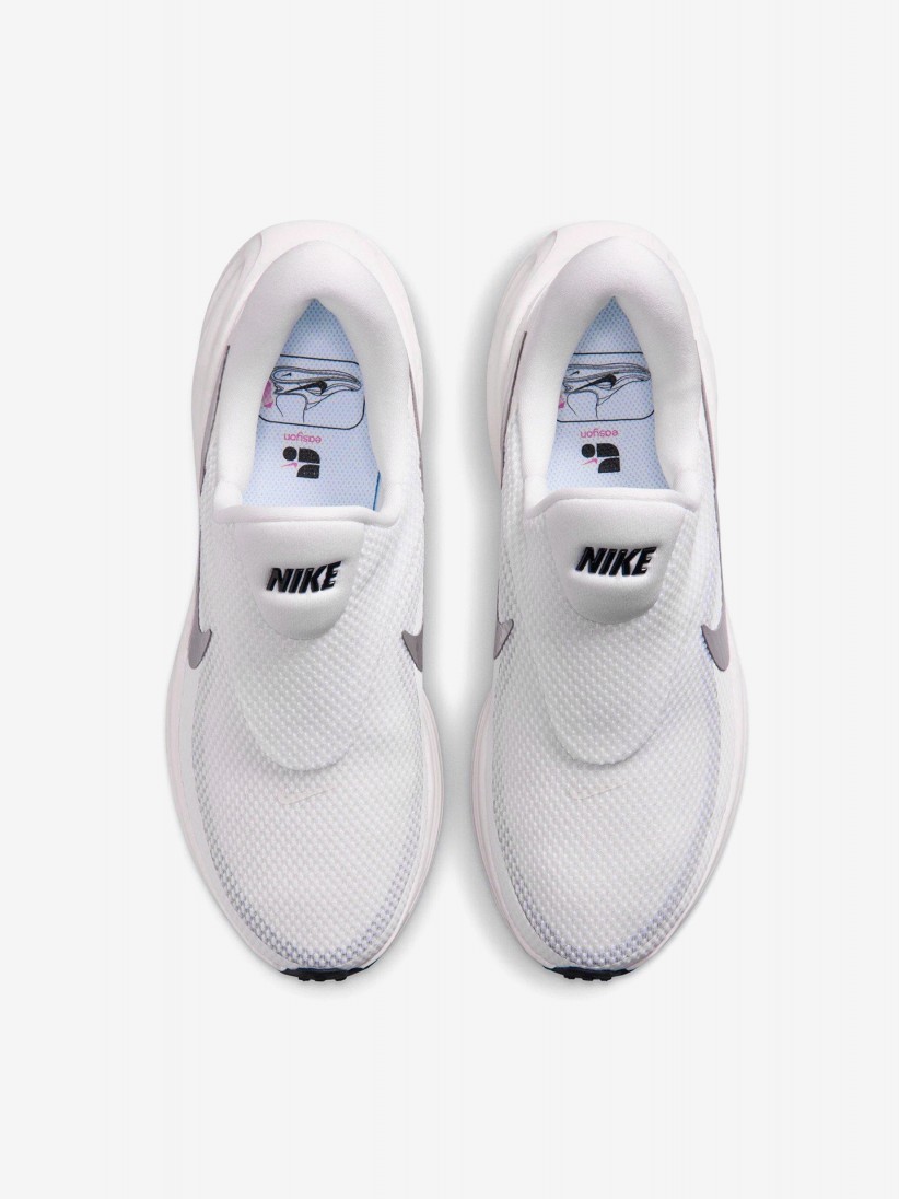 Nike Revolution 8 Easy-On White and Silver Running Trainers For Women Nike Revolution 8 Easy-On White and Silver Running Trainers For Women