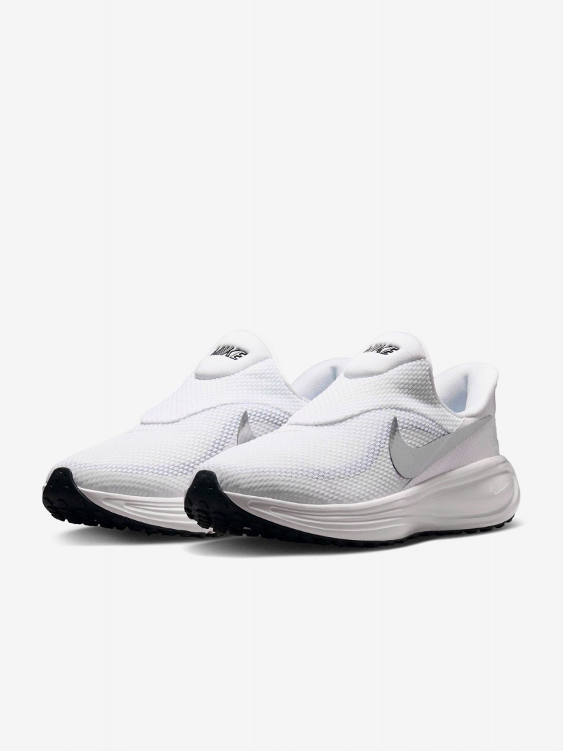 Nike Revolution 8 Easy-On White and Silver Running Trainers For Women Nike Revolution 8 Easy-On White and Silver Running Trainers For Women