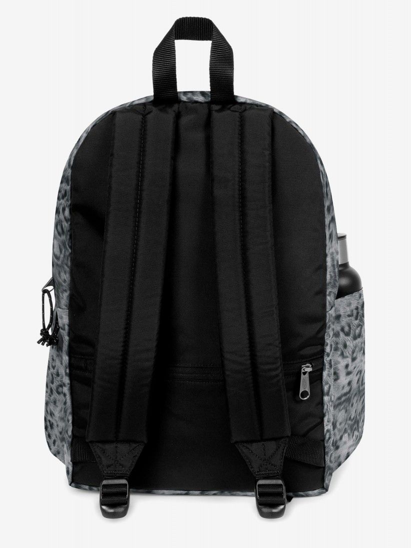 Mochila Escolar Eastpak Day Office Print Leopardo Cinza