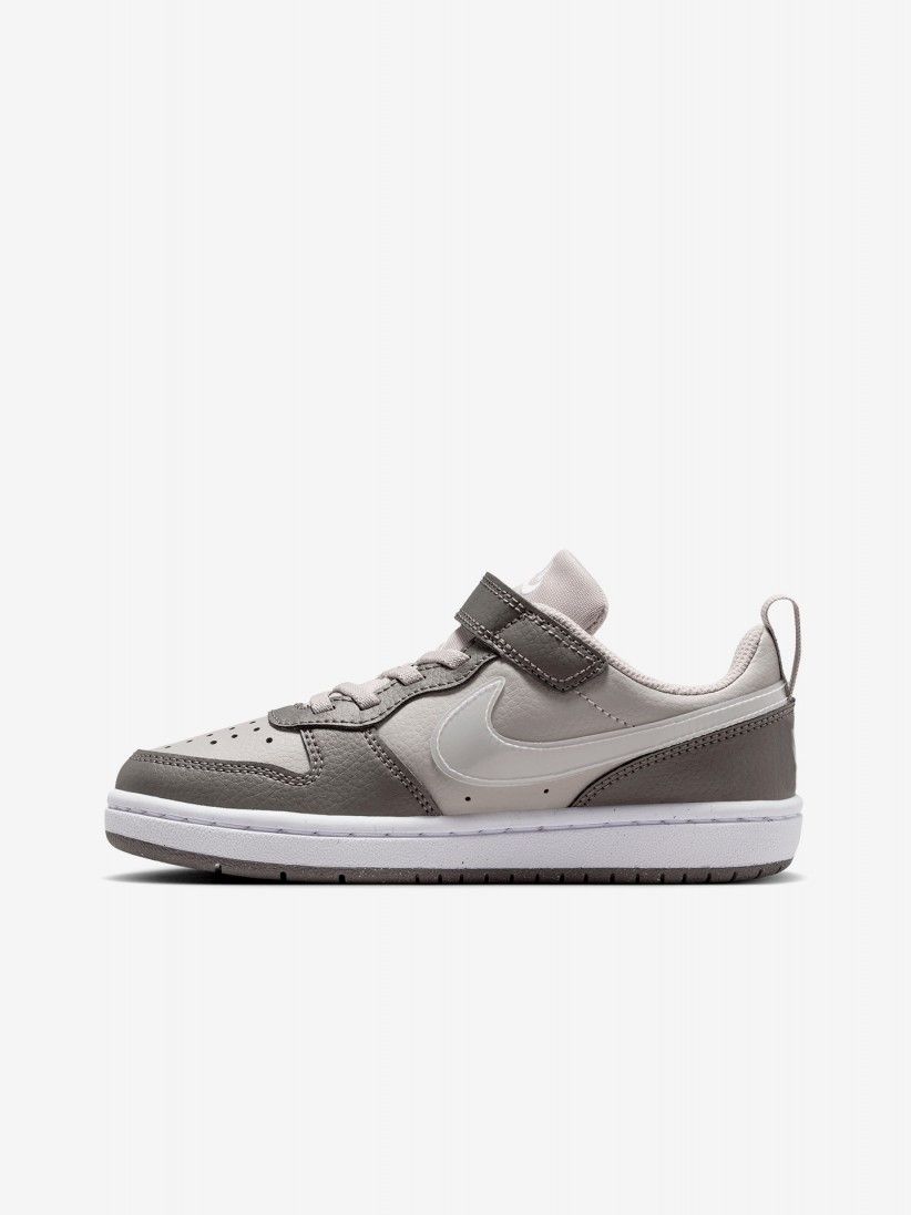Nike Court Borough Low Grey Sneakers For Children