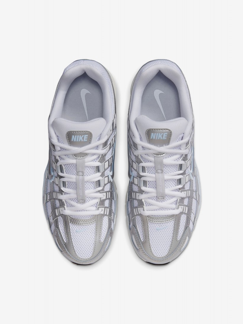 Nike P-6000 Silver and White Sneakers For Women