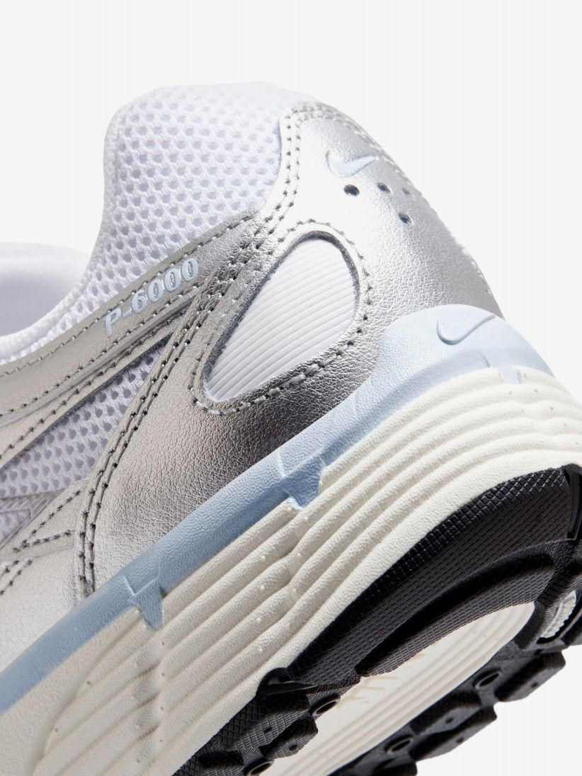 Nike P-6000 Silver and White Sneakers For Women