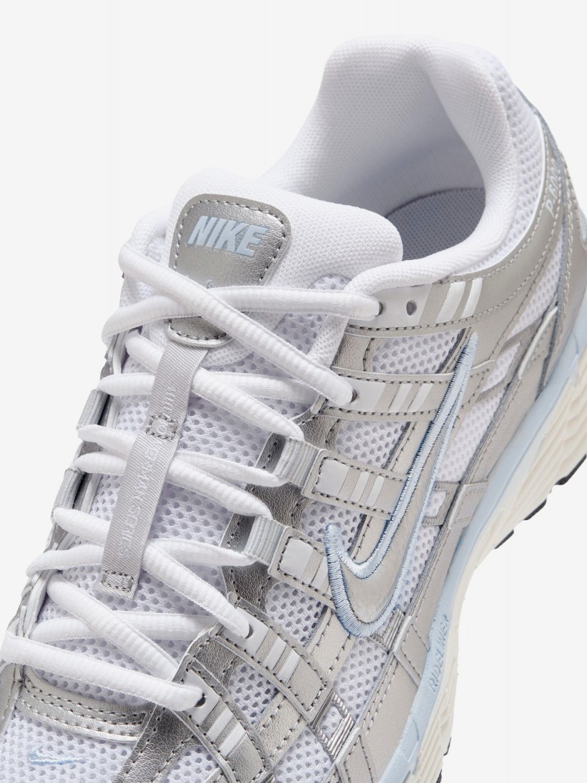 Nike P-6000 Silver and White Sneakers For Women