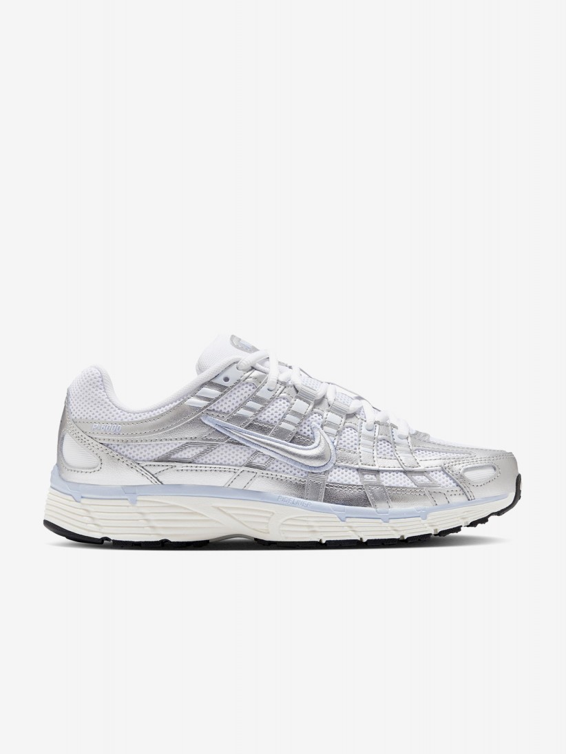 Nike P-6000 Silver and White Sneakers For Women