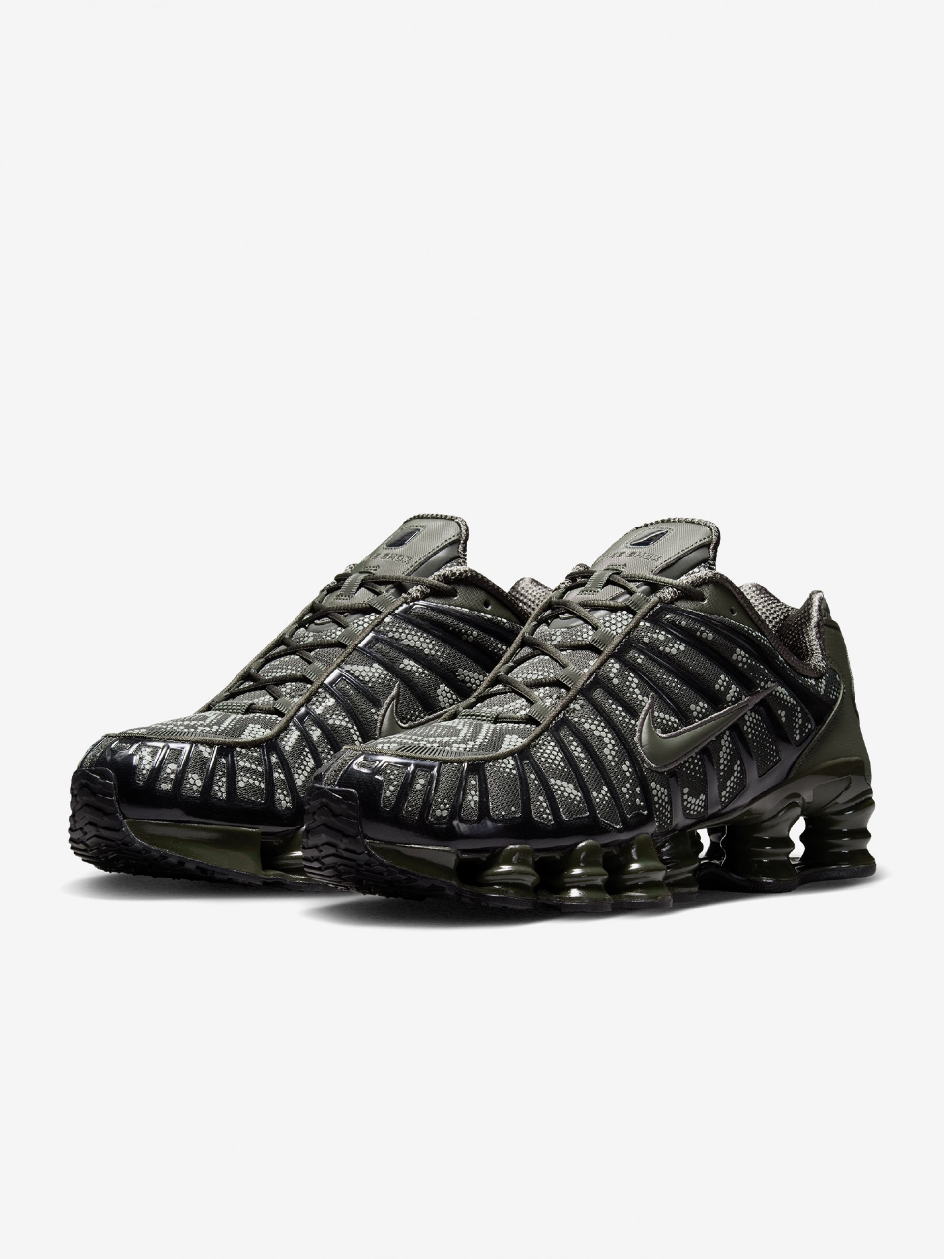 Nike Shox TL Grey and Green Sneakers For Men