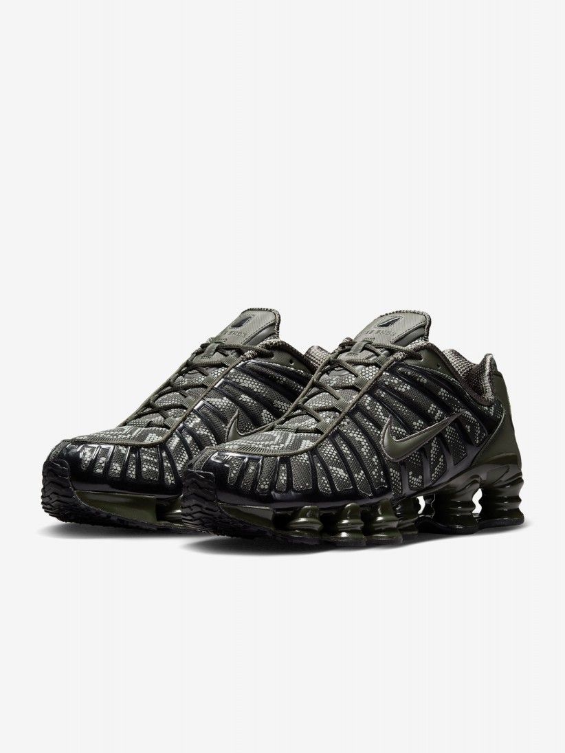 Nike Shox TL Grey and Green Sneakers For Men