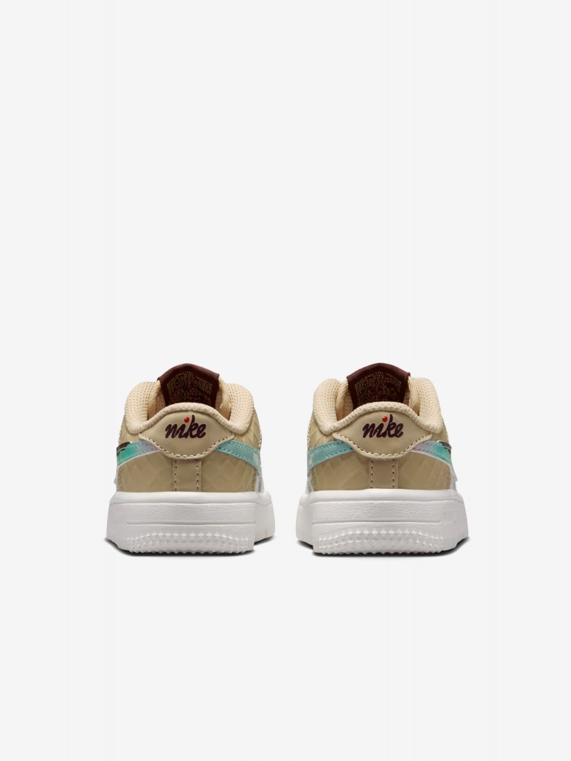 Sapatilhas Nike Force 1 Low BT Lace Brancas e Bege Para Bebé Sapatilhas Nike Force 1 Low BT Lace Brancas e Bege Para Bebé