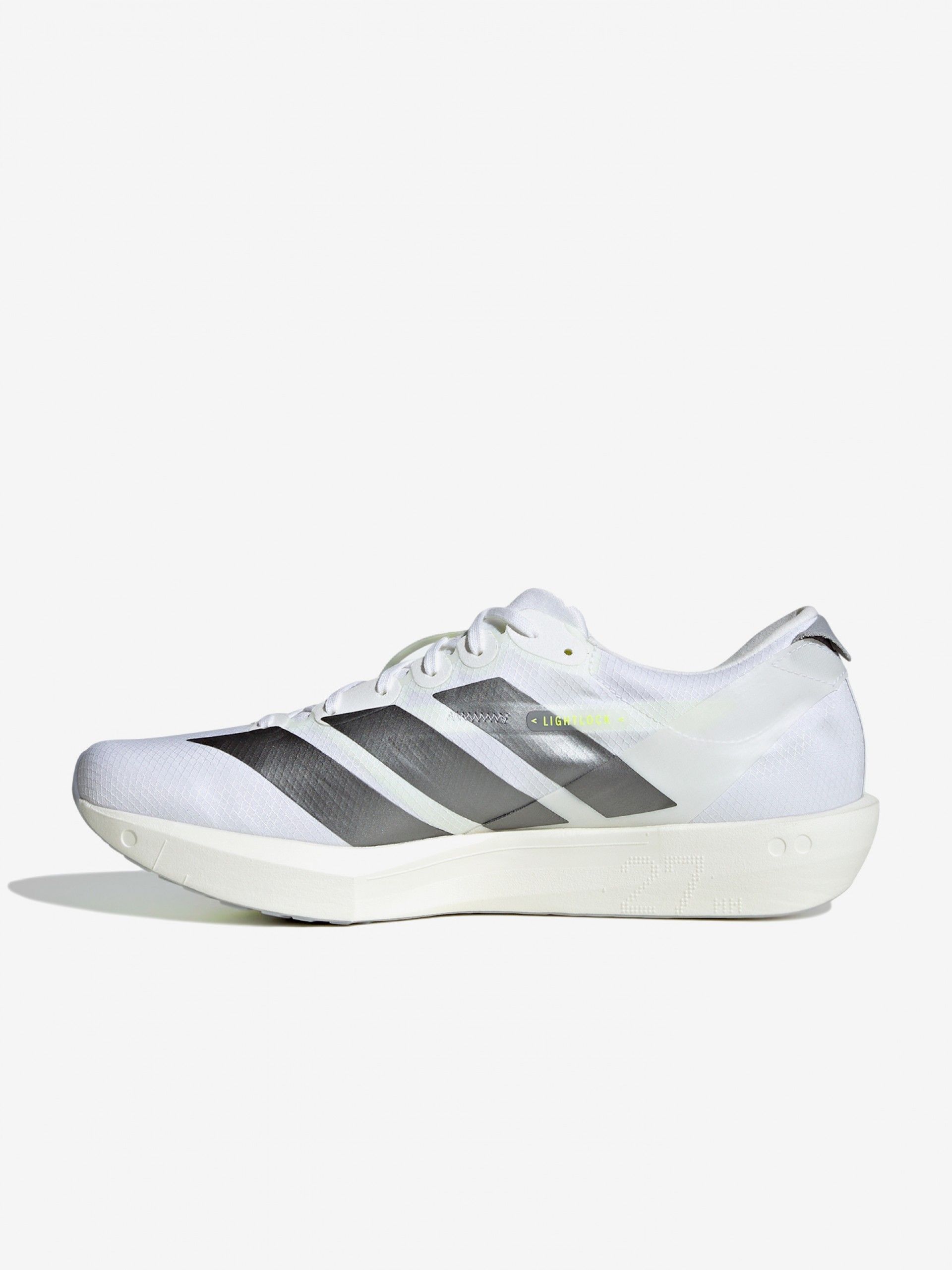 Zapatillas de Running Adidas Adizero Adios 9 Blancas, Grises y Amarillas