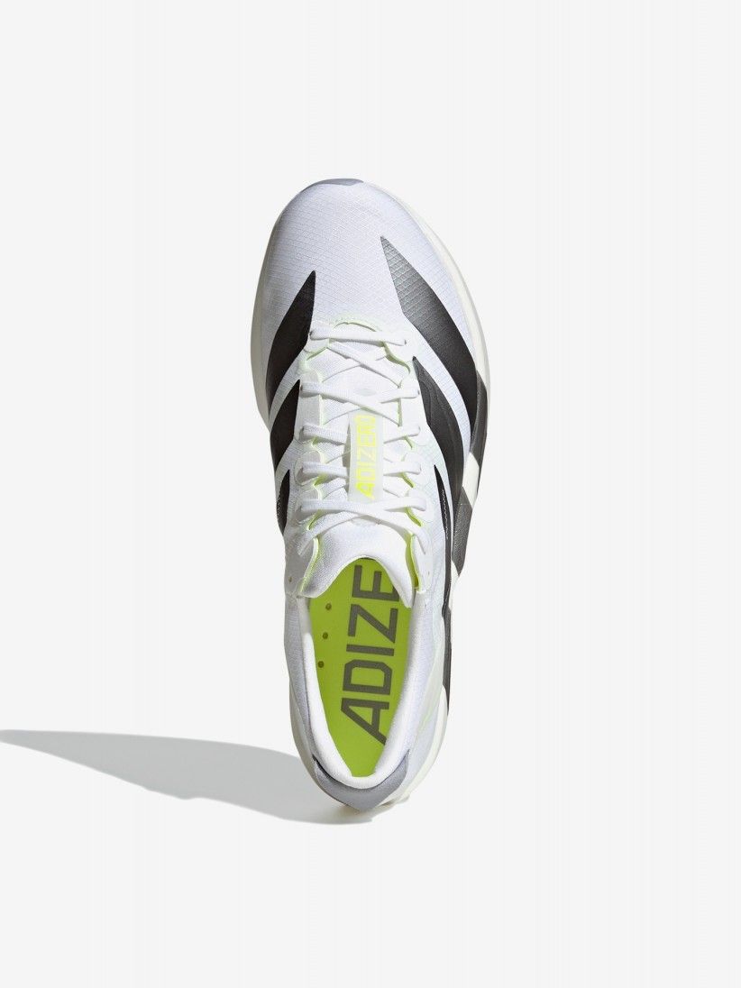 Zapatillas de Running Adidas Adizero Adios 9 Blancas, Grises y Amarillas