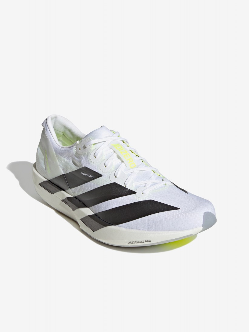 Zapatillas de Running Adidas Adizero Adios 9 Blancas, Grises y Amarillas