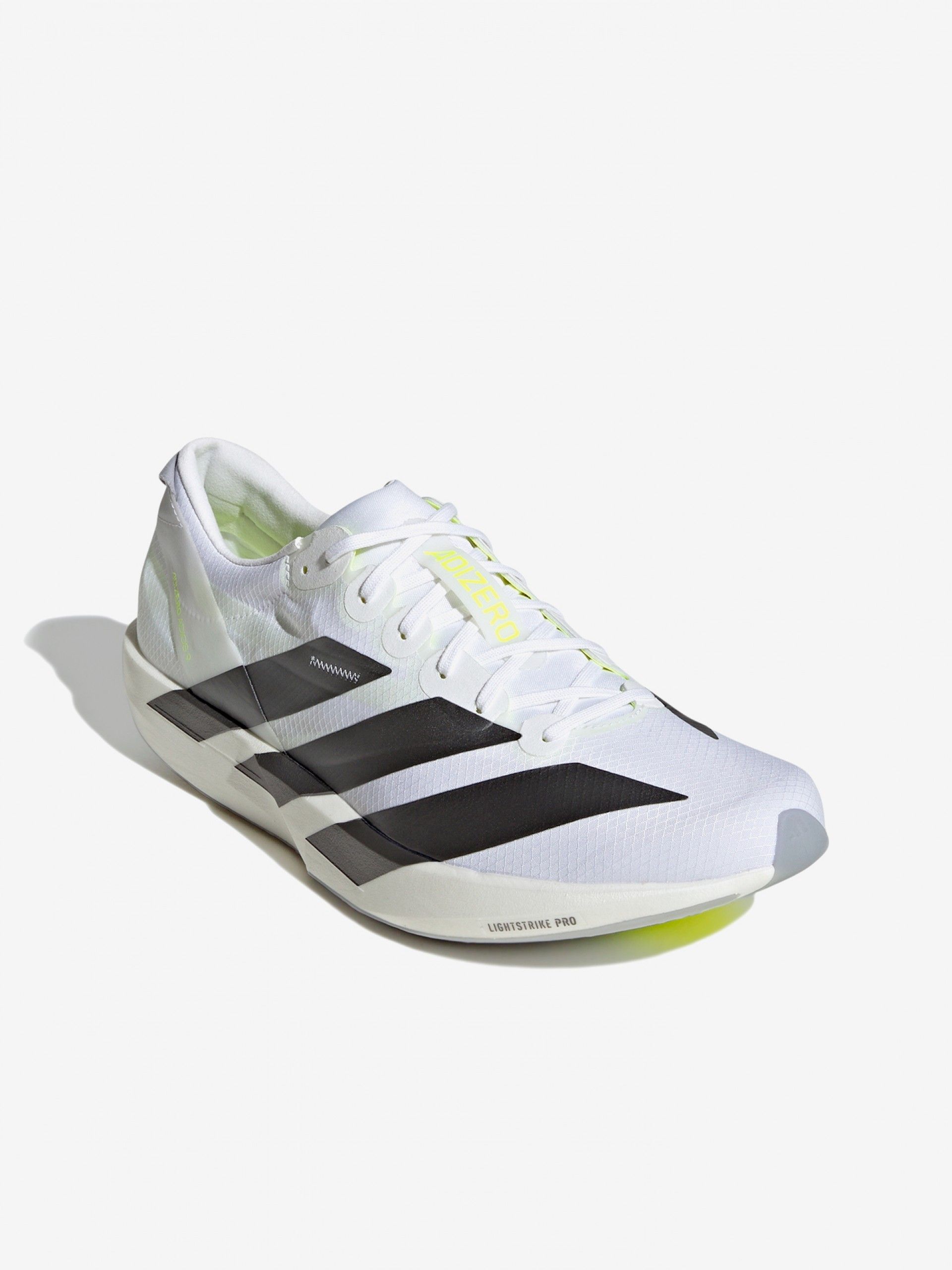 Zapatillas de Running Adidas Adizero Adios 9 Blancas, Grises y Amarillas