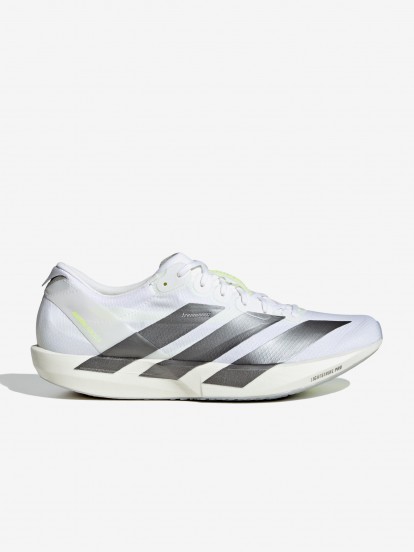 Zapatillas de Running Adidas Adizero Adios 9 Blancas, Grises y Amarillas Zapatillas de Running Adidas Adizero Adios 9 Blancas, Grises y Amarillas