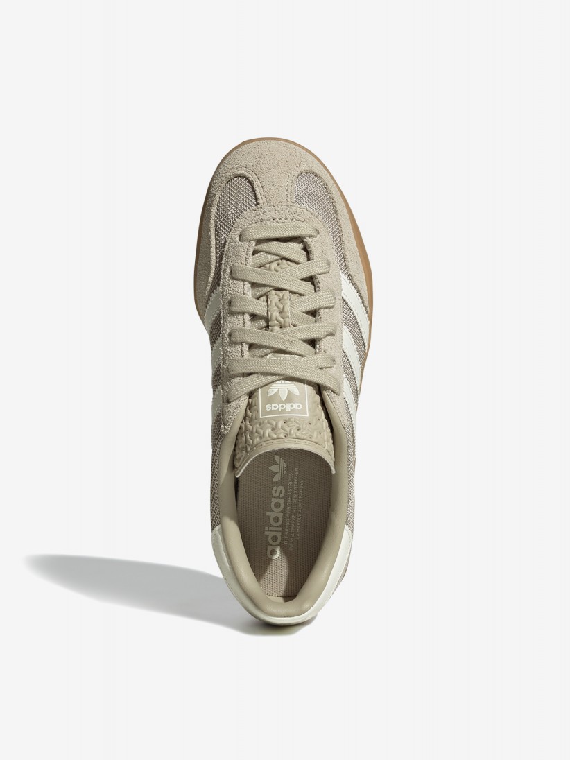 Adidas Gazelle Indoor J Khaki and White Sneakers Adidas Gazelle Indoor J Khaki and White Sneakers