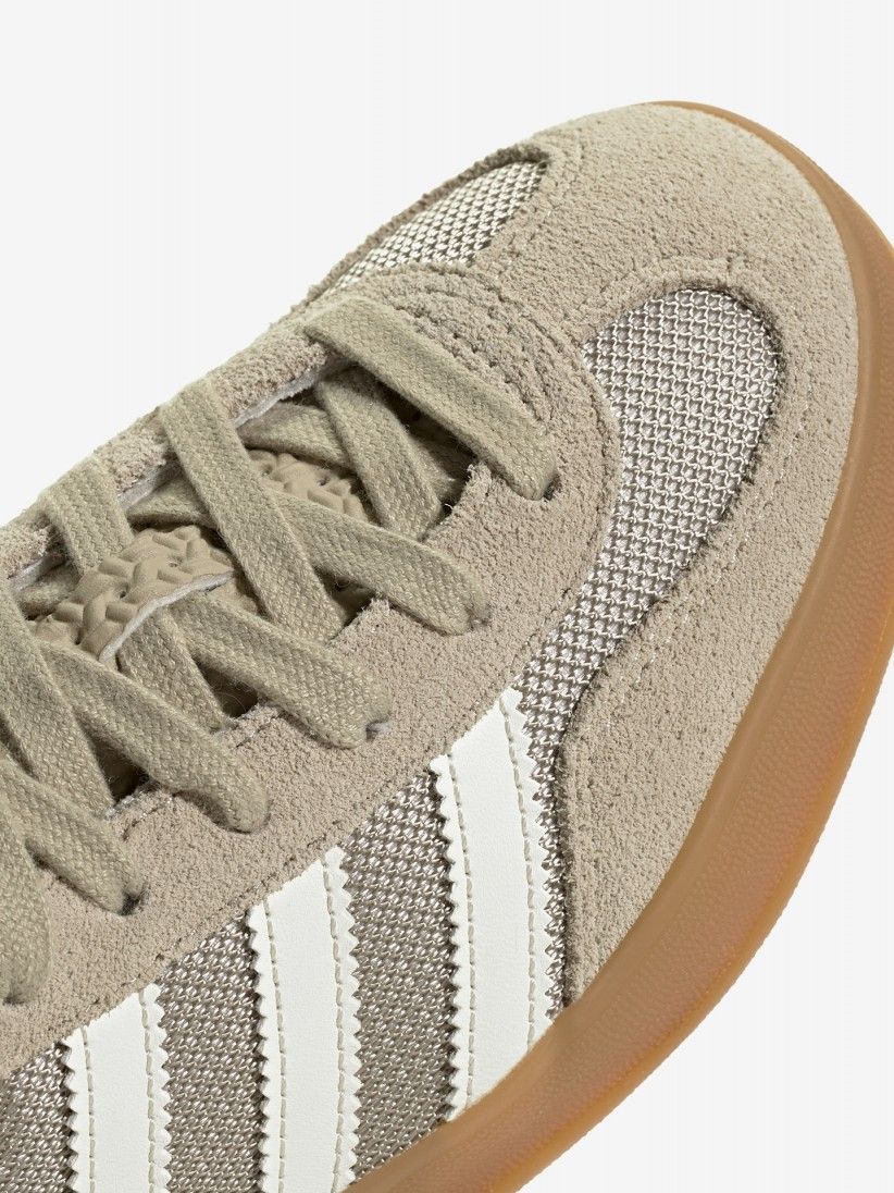 Adidas Gazelle Indoor J Khaki and White Sneakers Adidas Gazelle Indoor J Khaki and White Sneakers