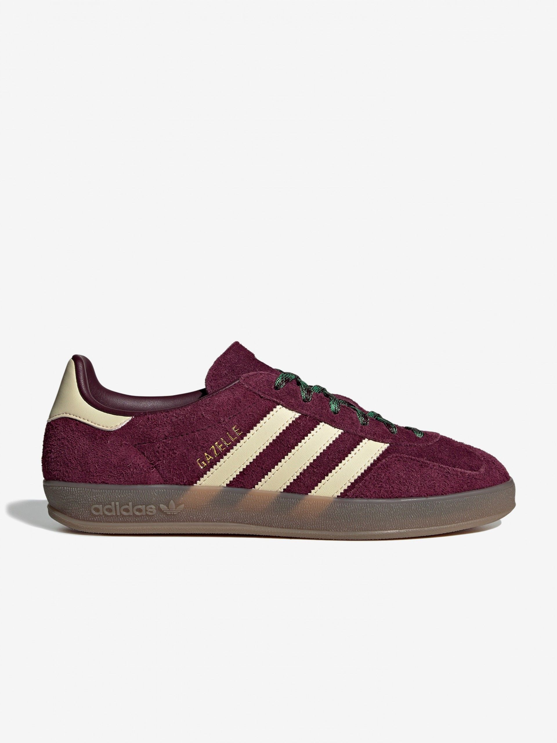 Zapatillas Adidas Gazelle Indoor W Burdeos y Beige De Gamuza