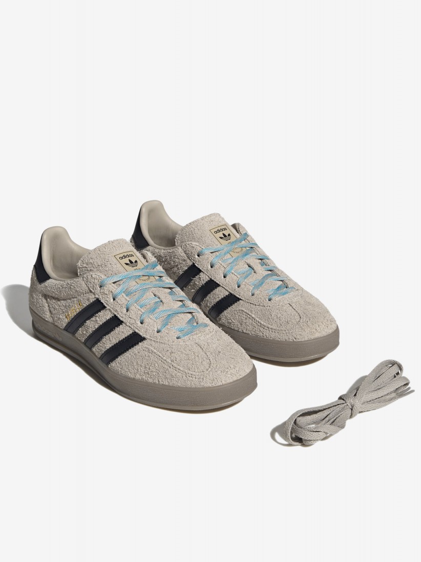 Adidas Gazelle Indoor W Grey and Black Suede Sneakers Adidas Gazelle Indoor W Grey and Black Suede Sneakers