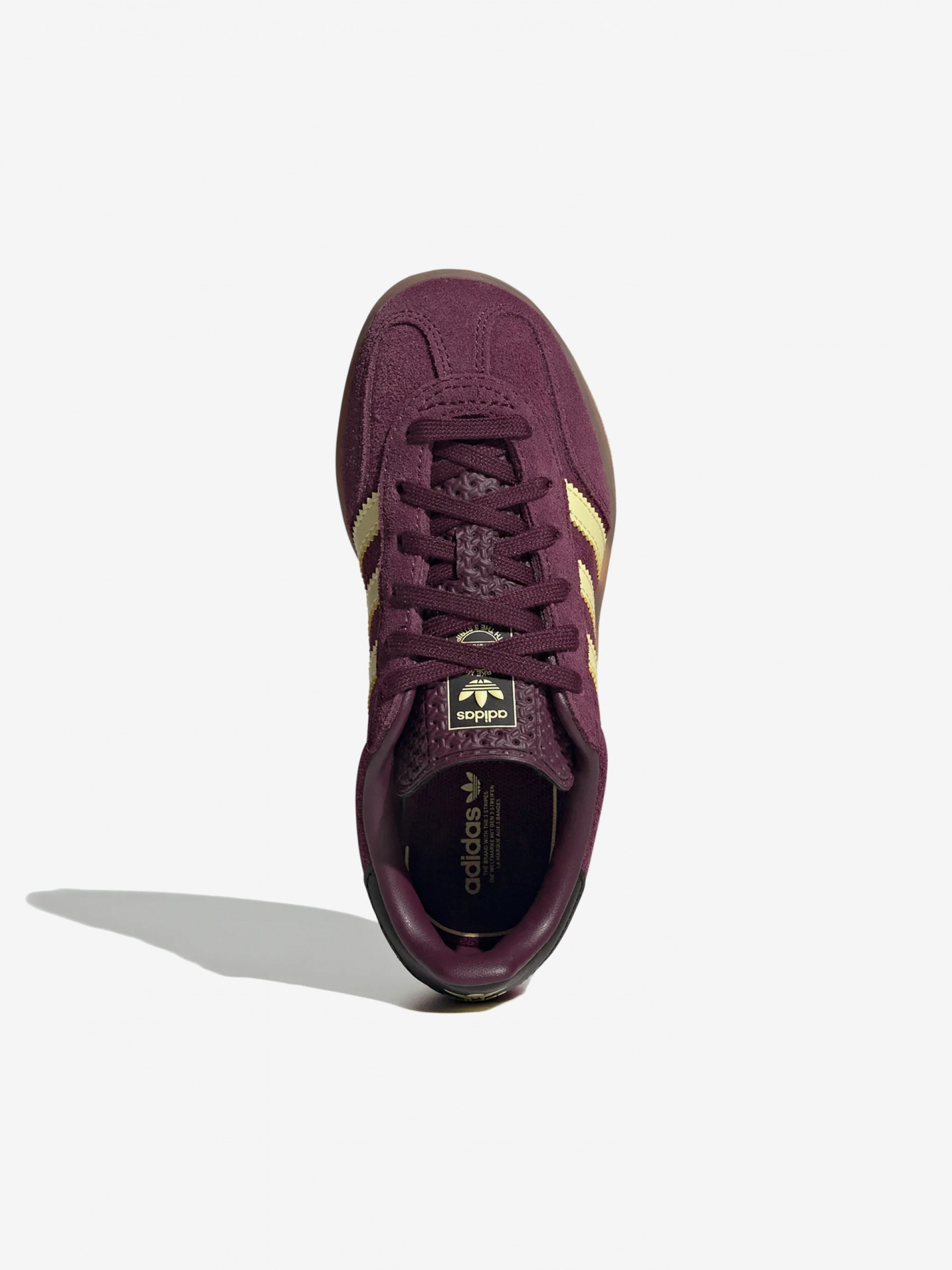Adidas Gazelle Indoor C Burgundy and Yellow Suede Sneakers