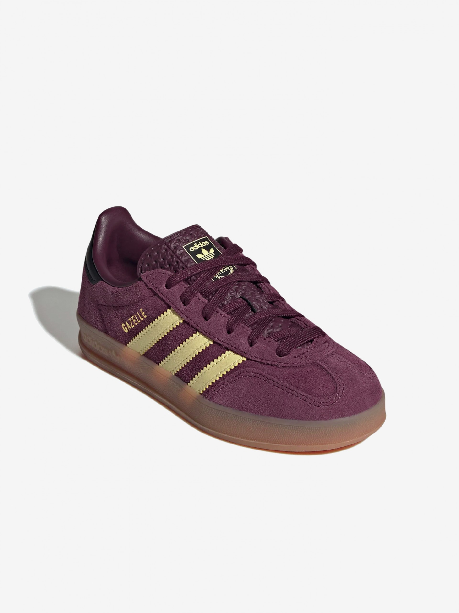 Adidas Gazelle Indoor C Burgundy and Yellow Suede Sneakers