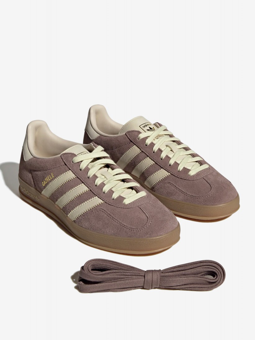 Adidas Gazelle Indoor Lilac, Grey and Yellow Suede Sneakers