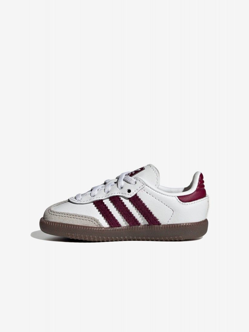 Adidas Samba OG CF EL I White and Burgundy Sneakers Adidas Samba OG CF EL I White and Burgundy Sneakers