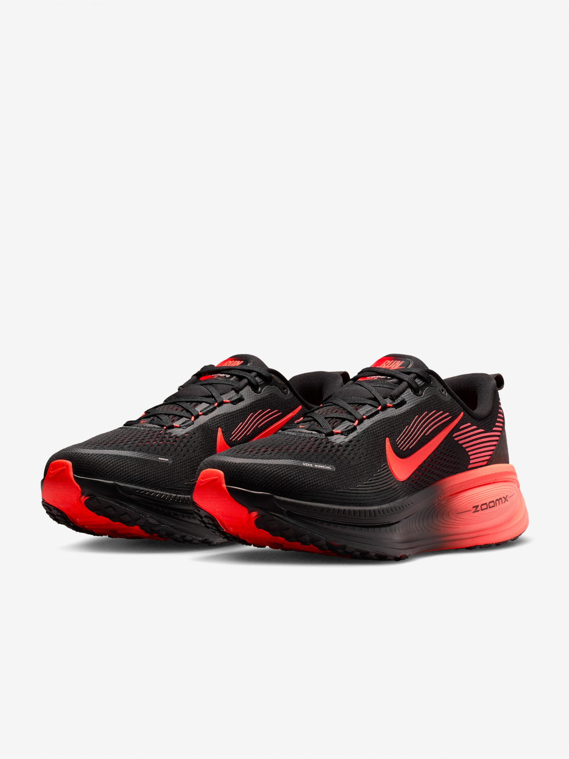 Nike Vomero 18 Black and Coral Running Trainers For Men