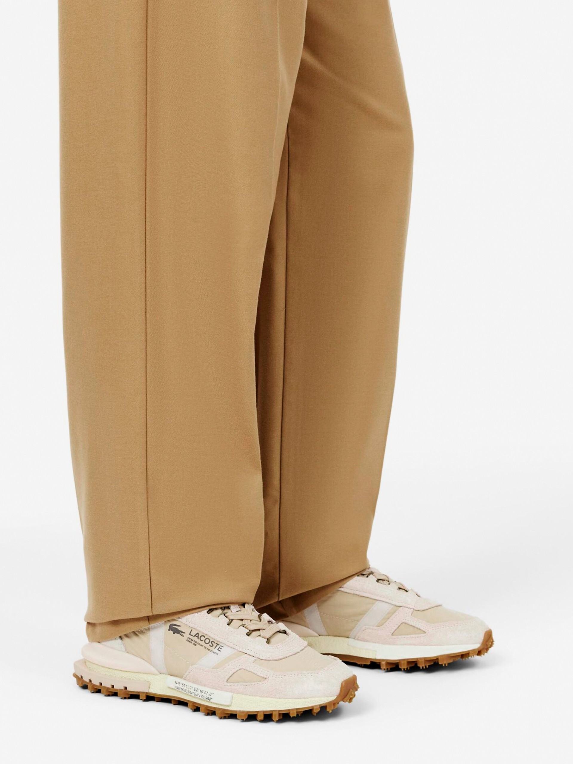 Sapatilhas Lacoste Elite Active Bege e Rosa Para Mulher