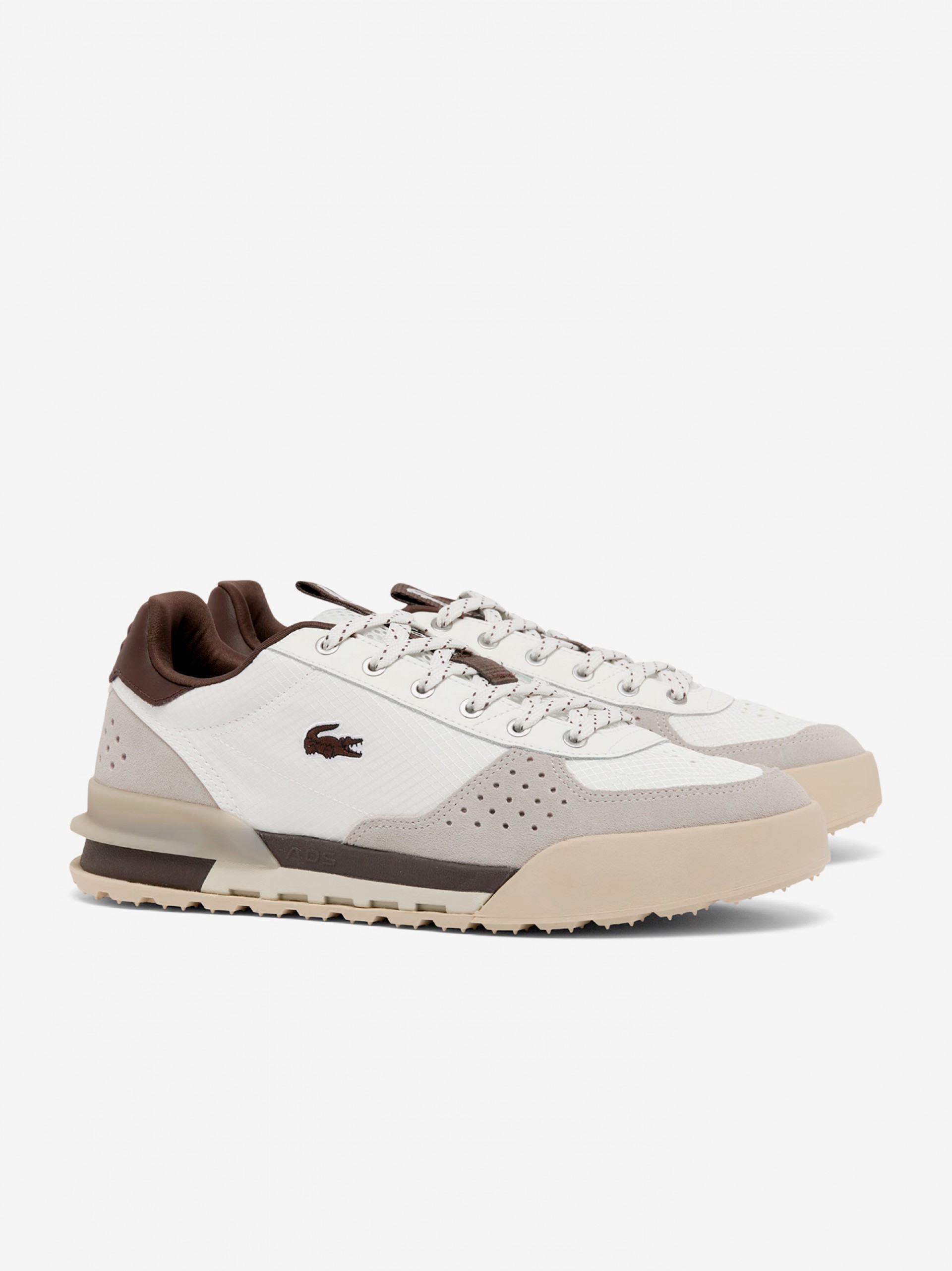 Zapatillas Lacoste Slam Break Blancas y Marrones Para Hombre