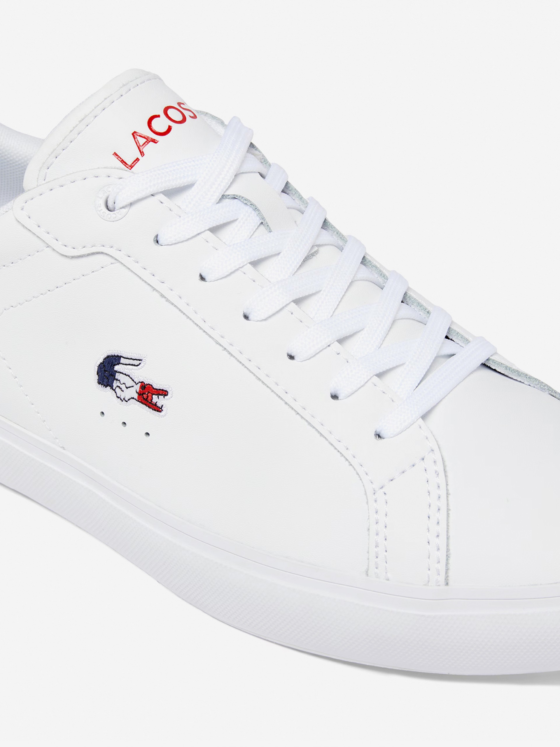 Zapatillas Lacoste Powercourt Blancas y Azules Para Hombre