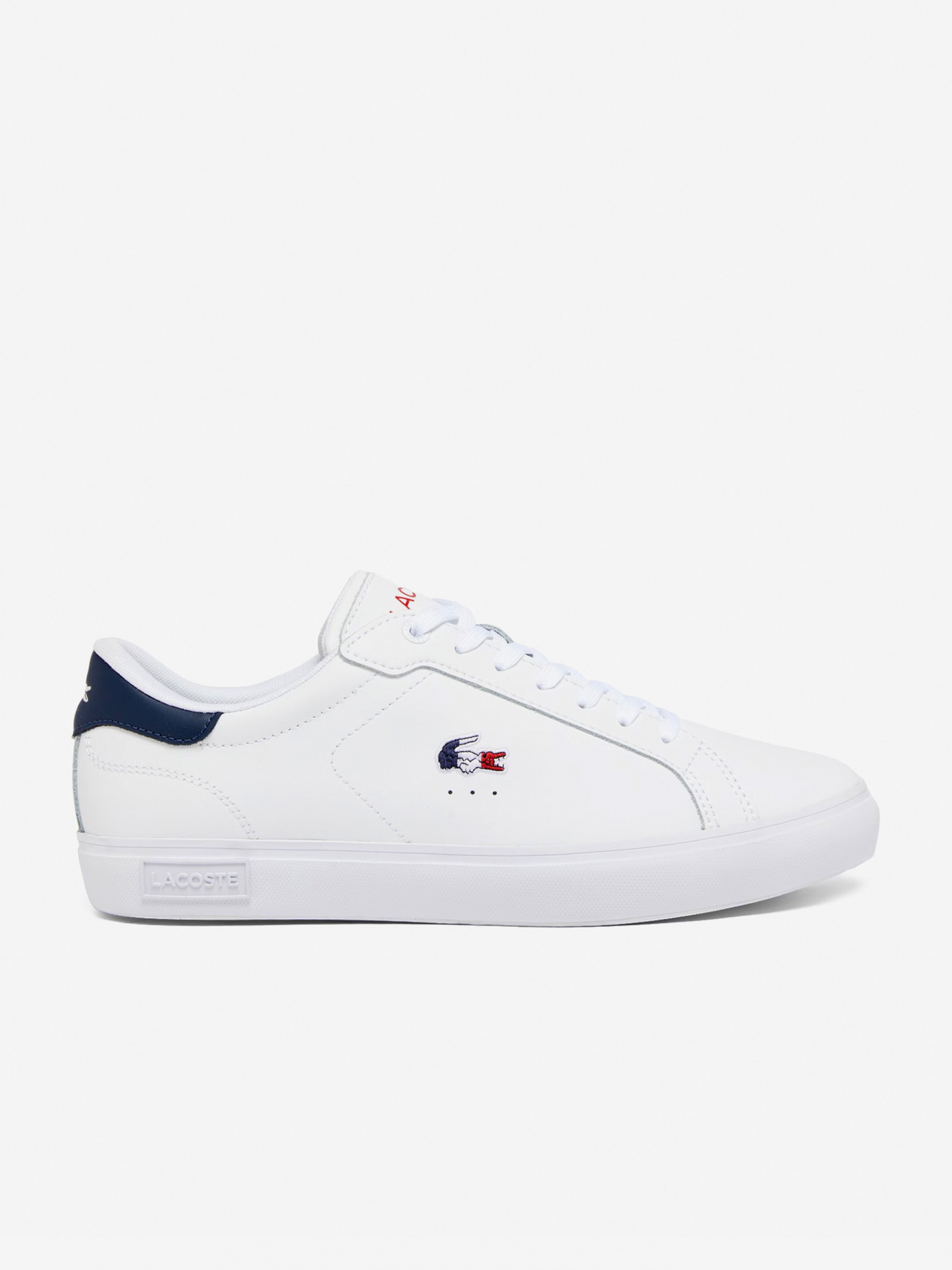 Zapatillas Lacoste Powercourt Blancas y Azules Para Hombre