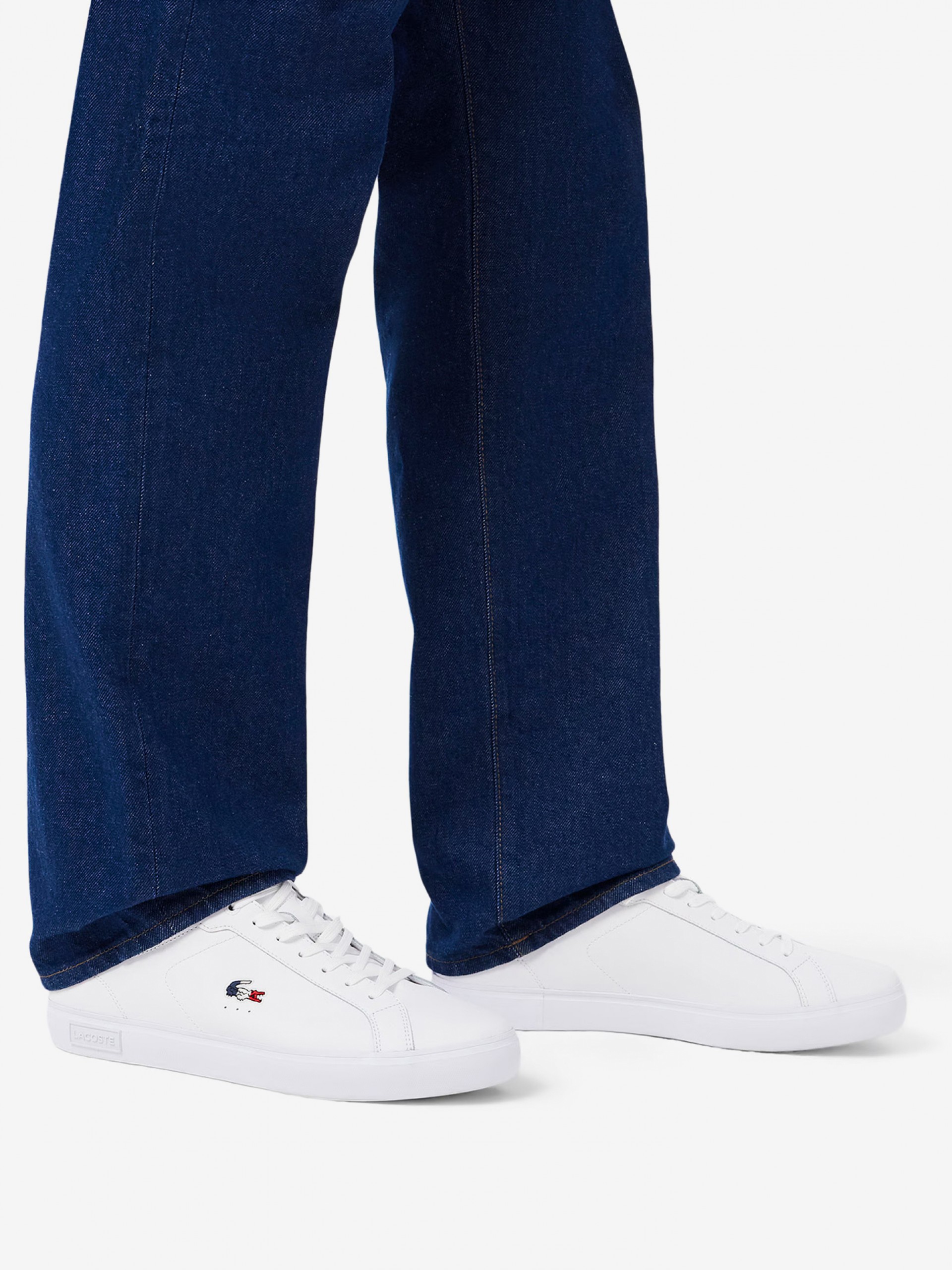 Zapatillas Lacoste Powercourt Blancas y Azules Para Hombre