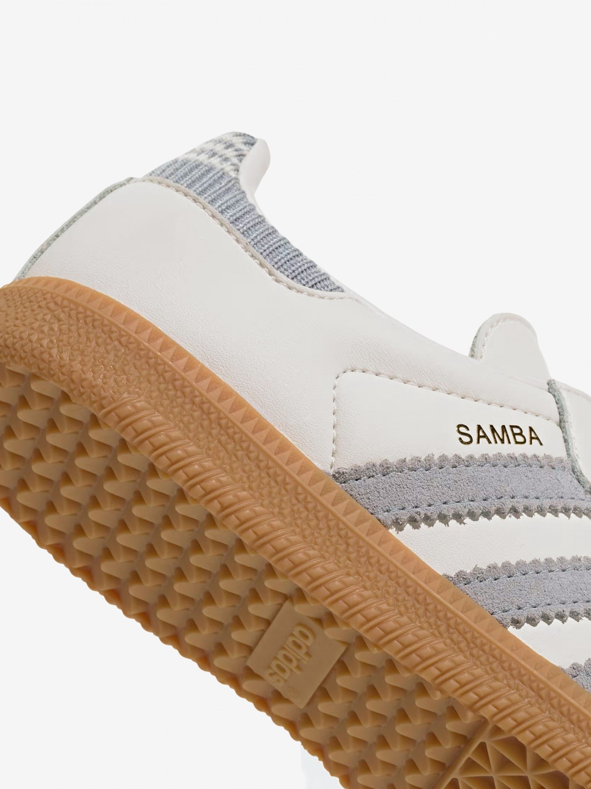 Adidas Samba OG J White, Blue and Grey Sneakers