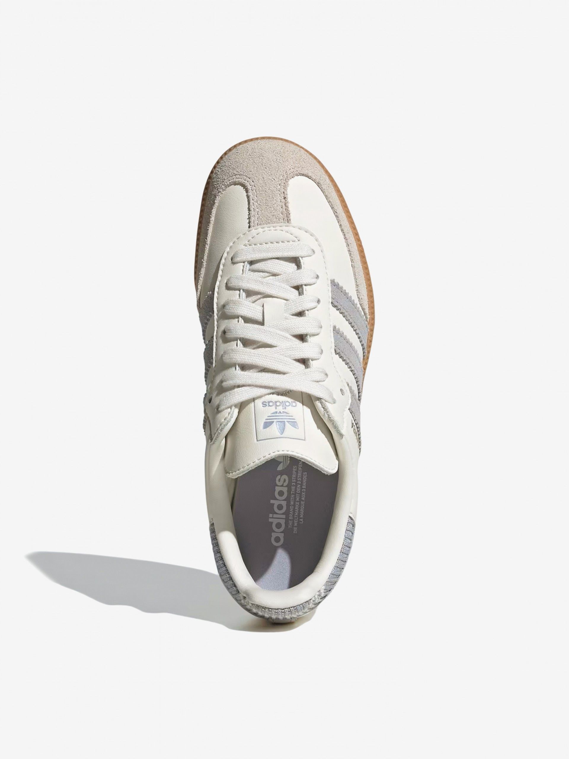 Sapatilhas Adidas Samba OG J Brancas, Azuis e Cinzentas