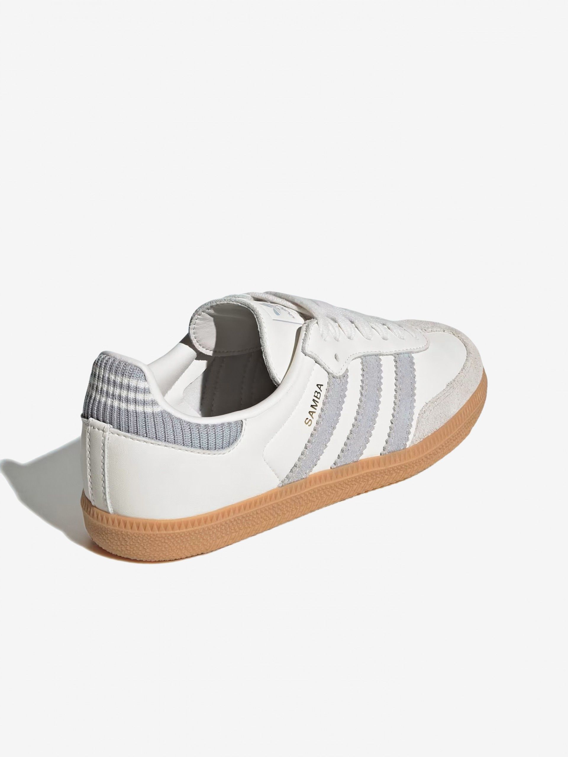 Sapatilhas Adidas Samba OG J Brancas, Azuis e Cinzentas