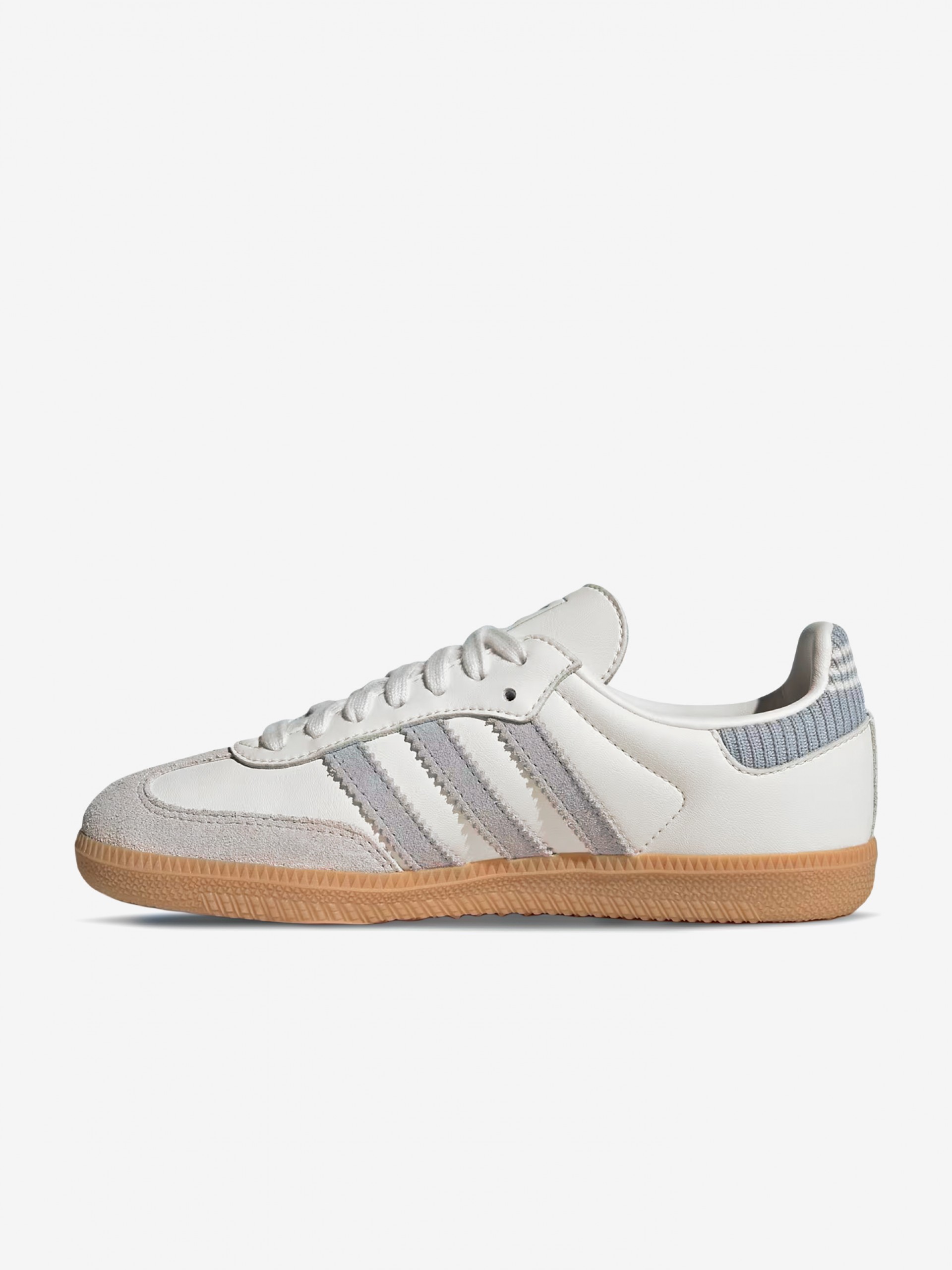 Sapatilhas Adidas Samba OG J Brancas, Azuis e Cinzentas