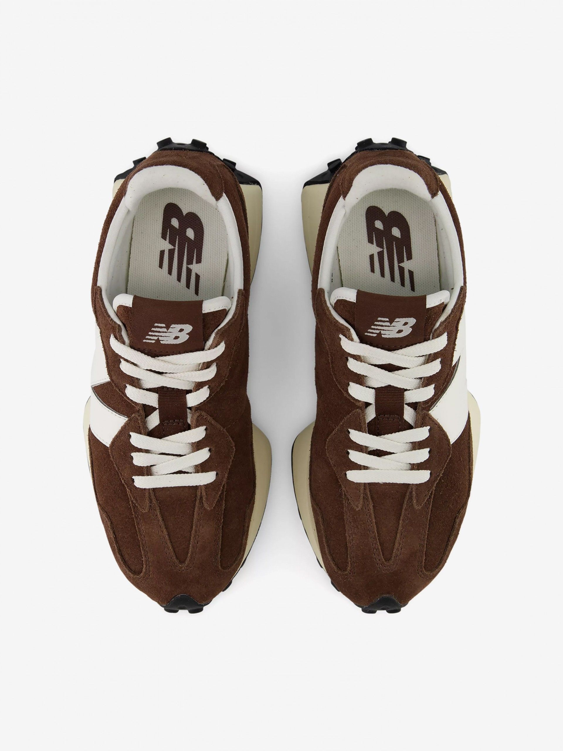 Sapatilhas New Balance W327 V1 Castanhas Em Camurça
