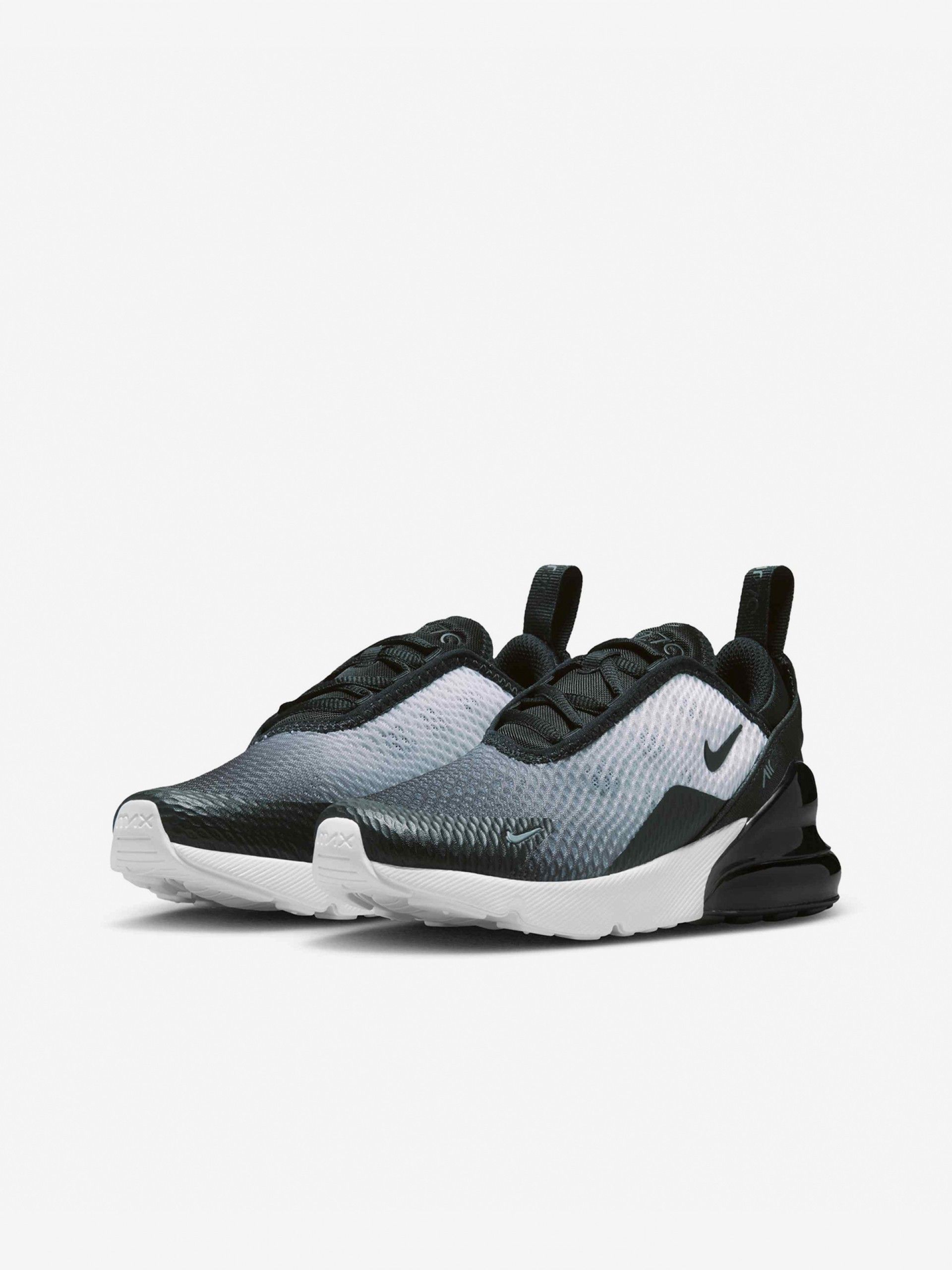 Sapatilhas Nike Air Max 270 Pretas e Cinzentas Para Criança