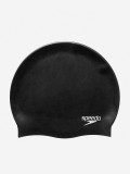 Speedo Plain Flat Silicone Black Swimming Cap